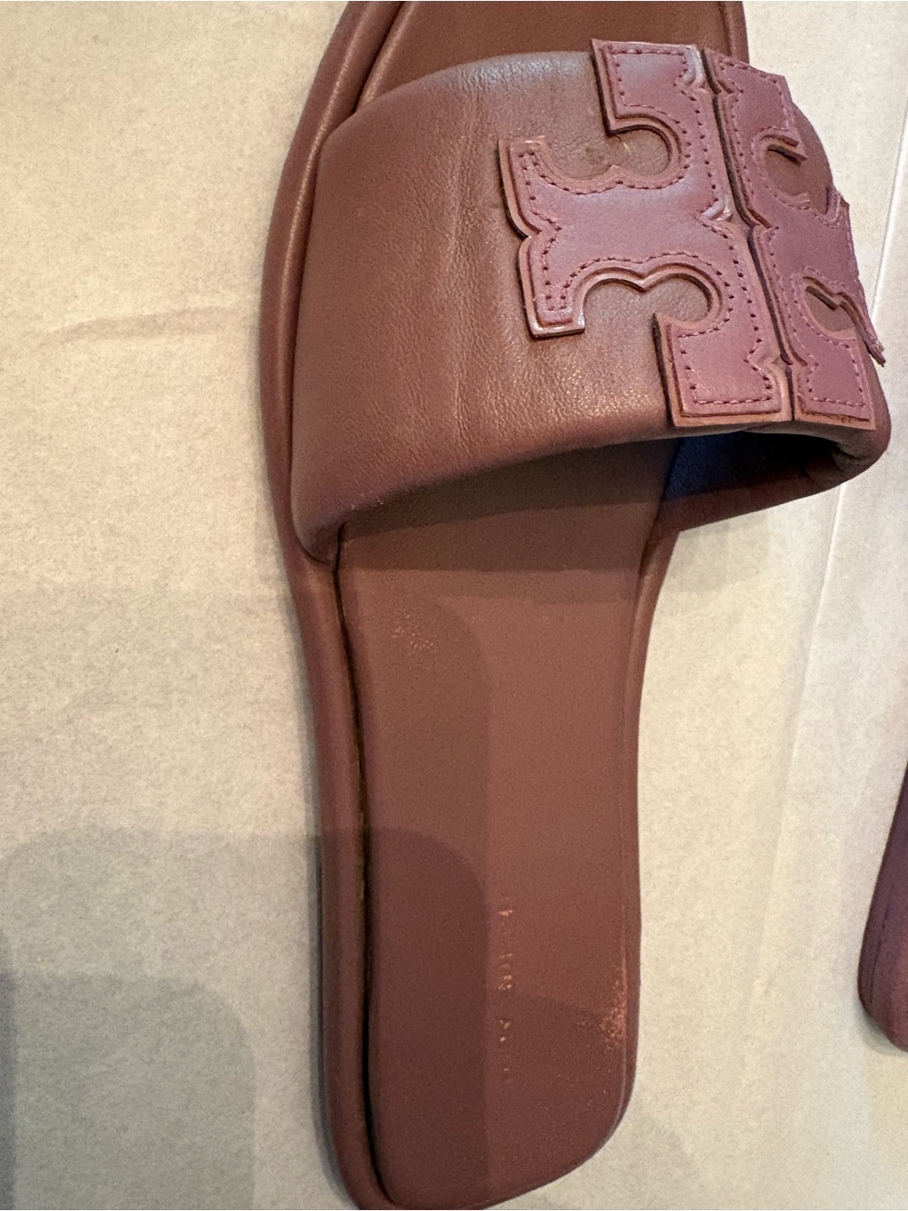 Tory Burch slides 8.5 mauve fair condition - Picture 7 of 10